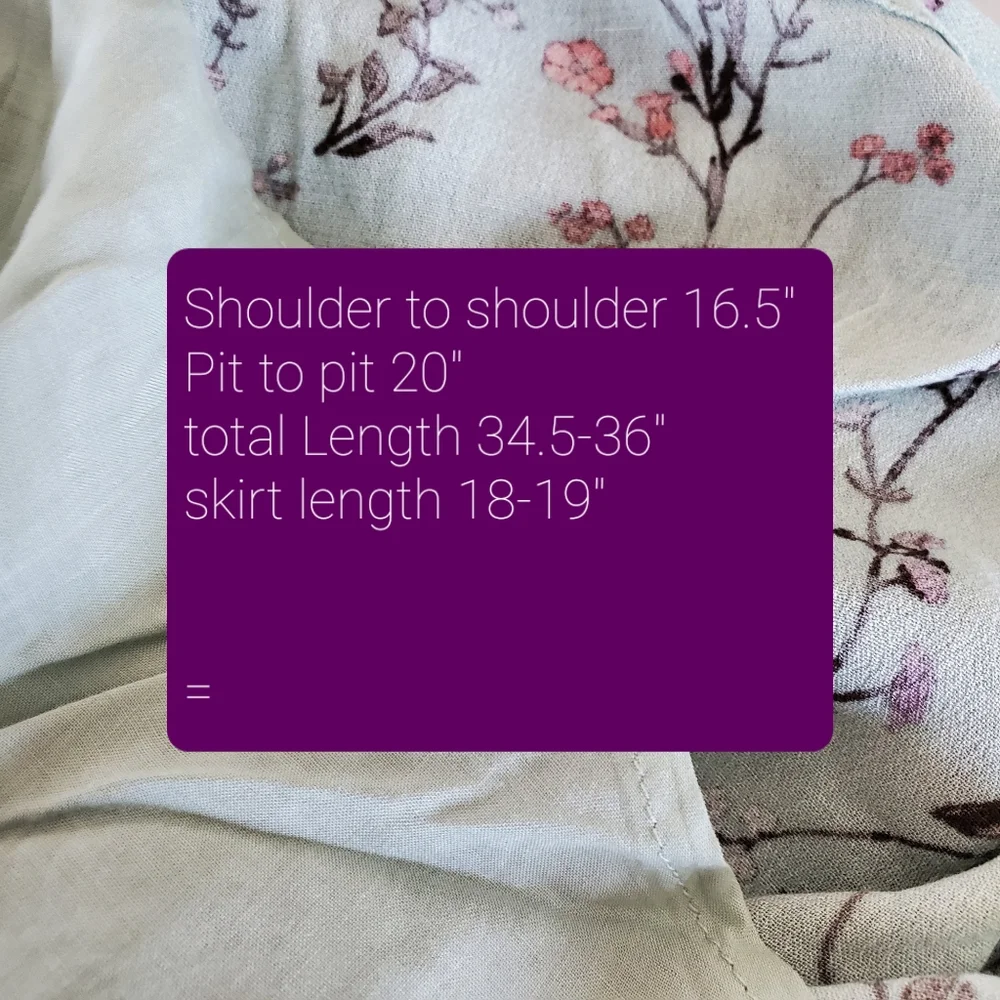 Altar'D STATE Mint Floral Chiffon Dress - Picture 10 of 10